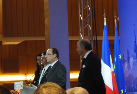 Студенты РМАТ-Ватель на встрече с президентом Франции Франсуа Олландом, 2013